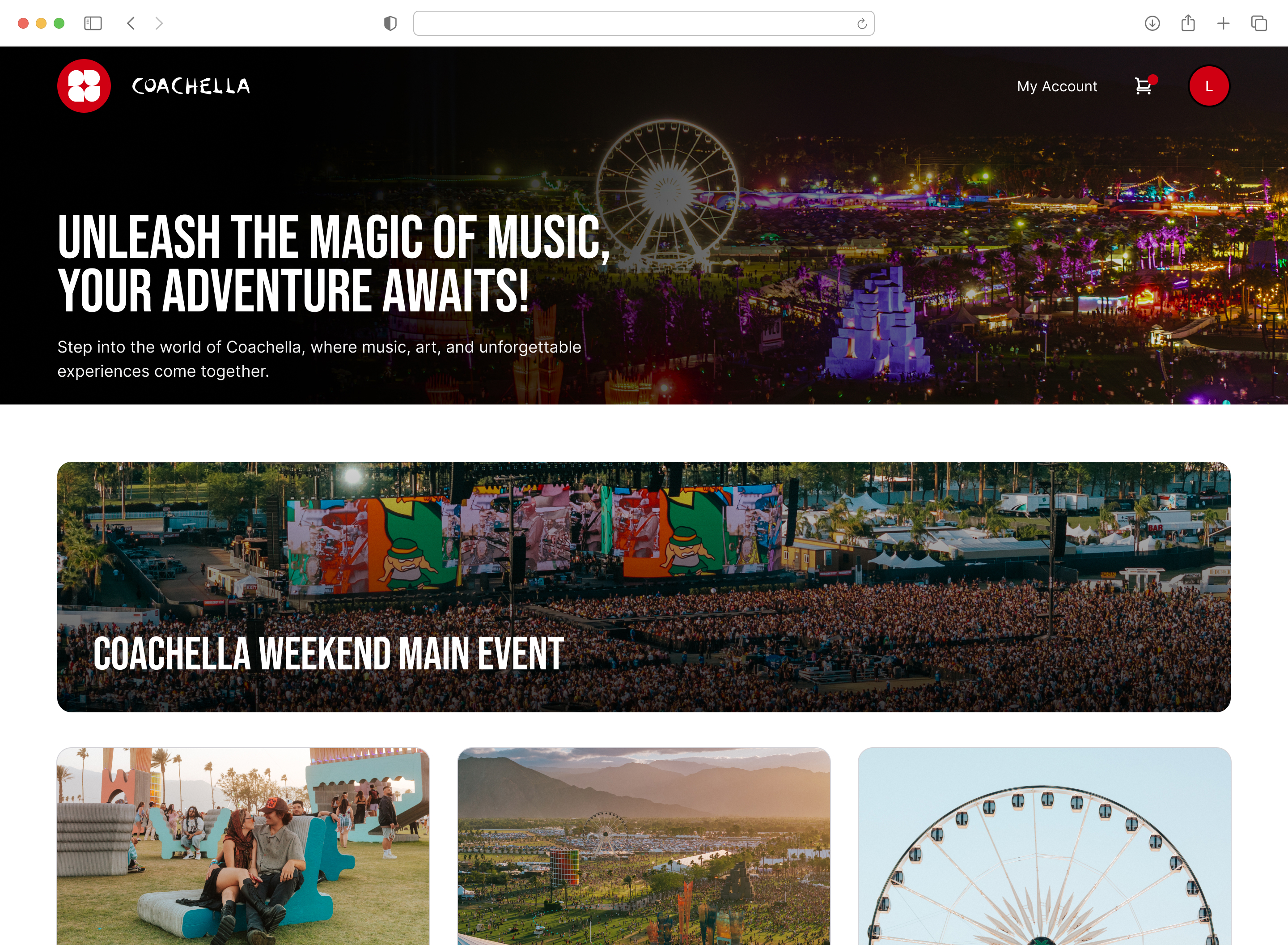 Sample image of HostedSeats program landing page